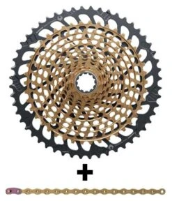 Cassetta Pignoni Sram XX1 Eagle 10-52 + Catena Sram Xx1 Gold