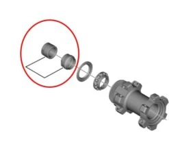 Shimano Unita Dado+cono Rx570-tl-r12 Sinistro