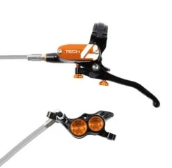 Impianto Frenante Hope Tech 4 V4 Braided Nero/Arancio